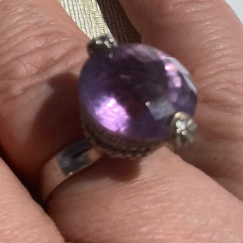 Amethyst silver ring - Picture 4 of 7